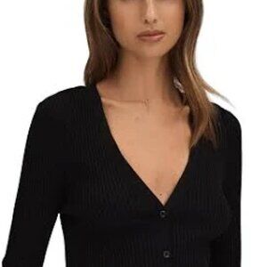 Good American ribbed cardigan